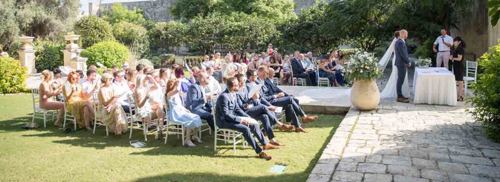 People sitting down during a civil ceremony