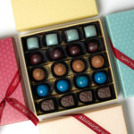 Multi coloured box of pralines